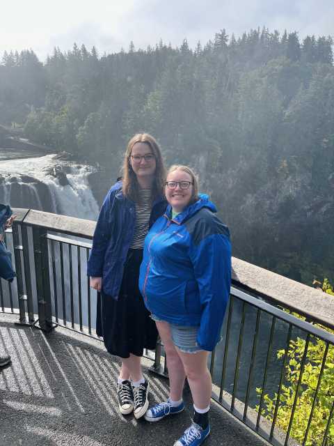 Standing in front of Snoqualmie Falls (of Twin Peaks fame) in September 2023