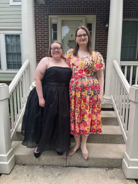 Before a wedding (Alena and Derek's) in June 2024