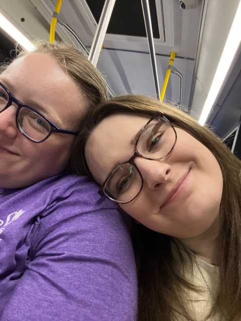 On the 146 bus, returning home from the Field Museum's member days in May 2024